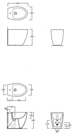 Биде напольное Simas LFT Spazio LFT21 bi*1 фото