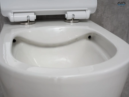 Подвесной унитаз безободковый Gid Tr2122b с сиденьем фото