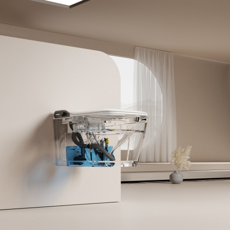 Электронный унитаз-биде импульсный Abber Rechteck AC1215S с инсталляцией AC0101P2 фото