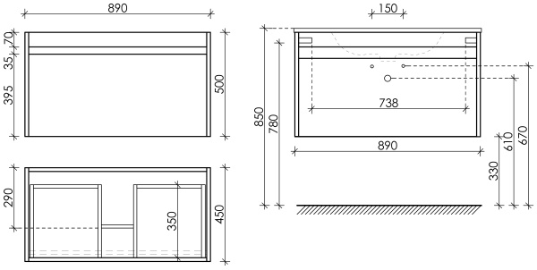 Тумба под раковину Sancos Smart SM90W белый глянец фото