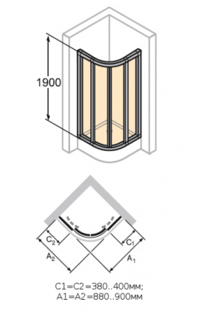 Душевой уголок Huppe Express EX3100.087.321 90x90 фото
