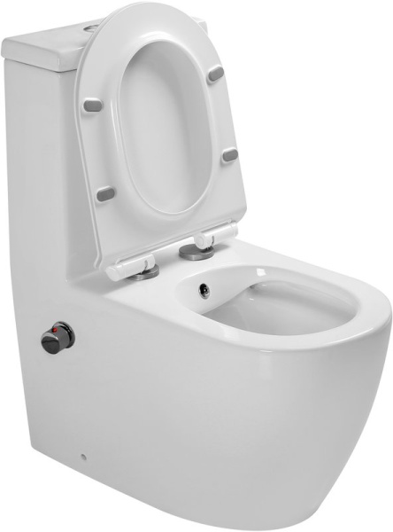 Унитаз напольный безободковый с функцией биде SantiLine SL-5011SM-BD фото