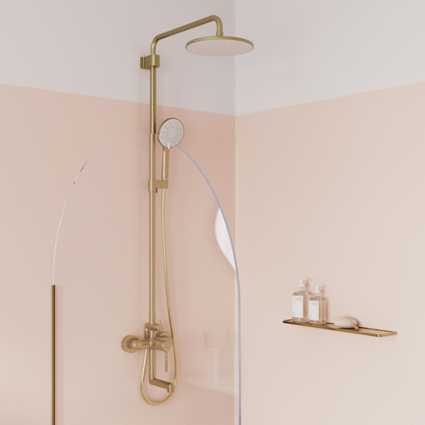 Душевая система Iddis Aiger AIGMG3Fi06 матовое золото фото
