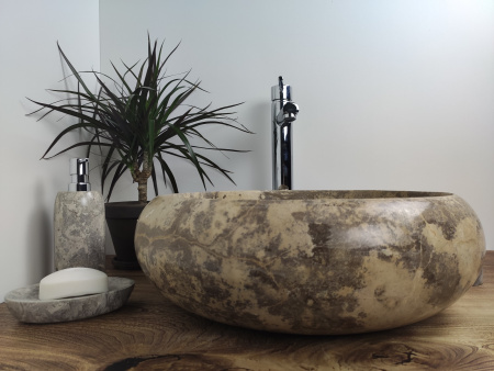 Раковина из мрамора Indo Donut Champur Medium DM-00160 фото