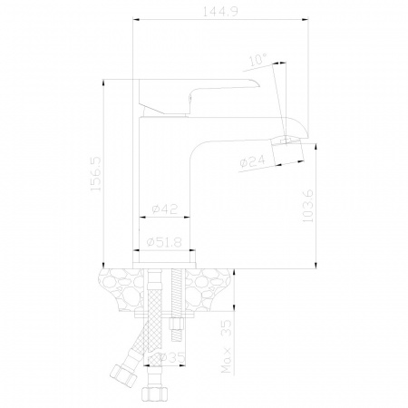Смеситель для раковины Rossinka W W35-12 фото