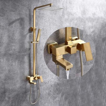 Душевая система Abber Daheim AF8216G Золото матовое фото