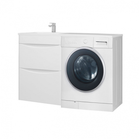 Тумба под стиральную машину Bellezza Олиссия-120 белая с 2 ящ. фото