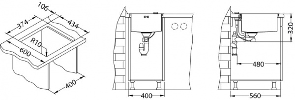 Мойка для кухни Alveus Monarch Quadrix 20 Bronze фото