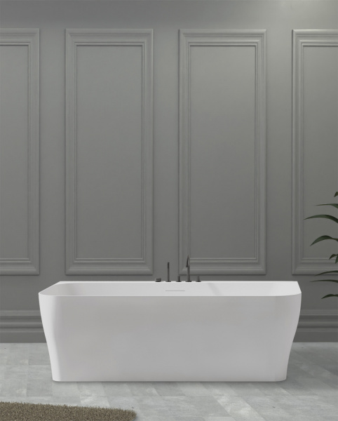 Ванна из искусственого камня Abber Stein AS9616 170x80 белая матовая фото