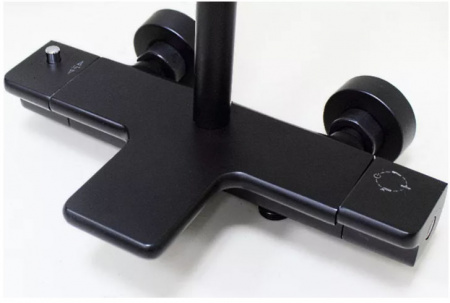 Душевая система (стойка) с термостатом Kaiser Elite 01182-2 черная фото