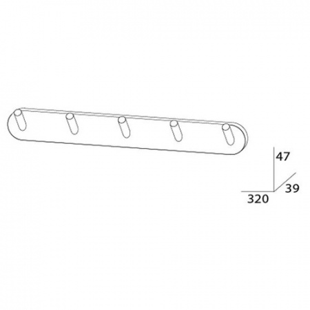 Планка с пятью крючками Artwelle Harmonia HAR 003 фото