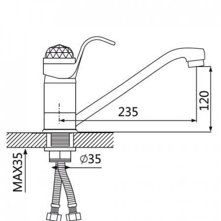 Смеситель для кухни Oute T43 T4303B фото