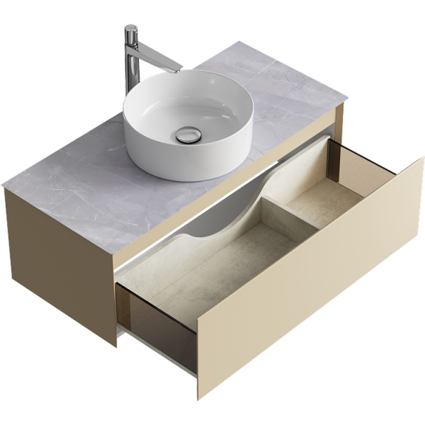 Тумба под накладную раковину Aqwella Geometria 100 GE01101MD морская дюна фото
