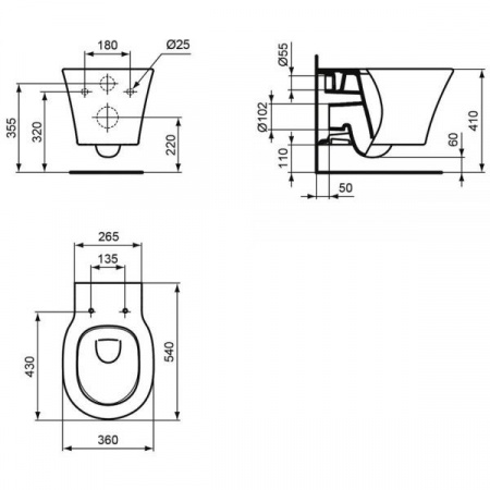 Унитаз подвесной Ideal Standard Connect Air AquaBlade E005401 фото