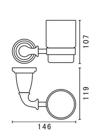 Стакан для зубных щеток Art&Max Bianchi AM-E-2602-Cr хром фото