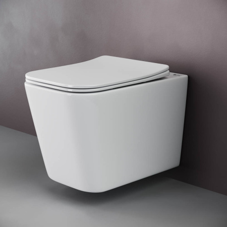 Унитаз подвесной безободковый Ceramica Nova Cubic CN1806 с сиденьем Soft Close фото