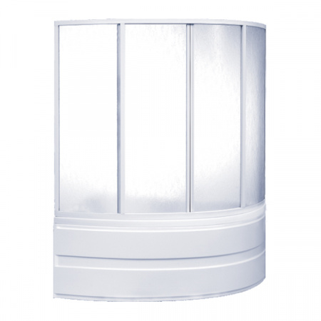 Шторка для ванны раздвижная Bas Алегра пластик (4 ств.) фото