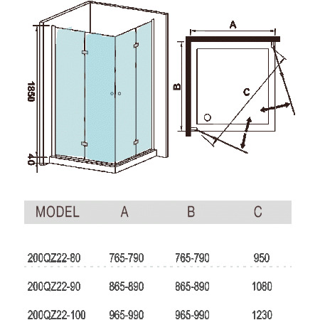 Душевой уголок WeltWasser WW200 200QZ22-90 90х90 фото