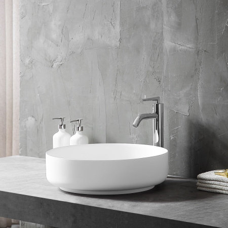 Накладная раковина Vincea Solid Surface VBS-6S16MW 45x45 белая матовая фото