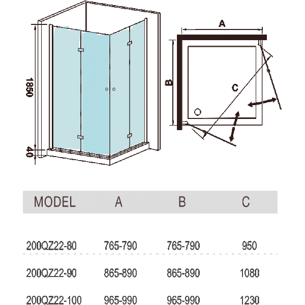 Душевой уголок WeltWasser WW200 200QZ22-100 100х100 фото