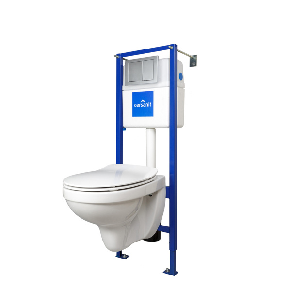 Комплект подвесной унитаз с инсталляцией Cersanit Delfi S-SET-DEL/Vec/S-DL/Cm-w фото