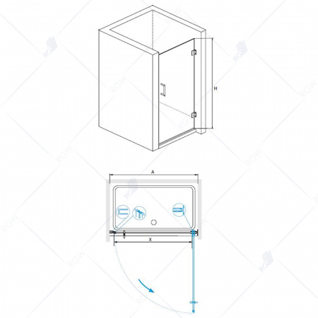Душевая дверь RGW Hotel HO-01 01060108-11 80 см фото