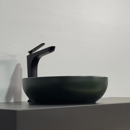 Накладная раковина Comforty 113MDG 00-00012223 36x36 темно-зеленая матовая фото