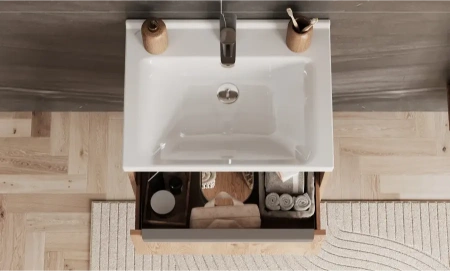 Тумба под раковину Акватон Хоуп 60 1A287201HP6C0 орех фото