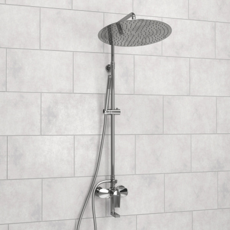 Душевая система (стойка) WasserKRAFT A166.117.137.087.CH хромоникель фото