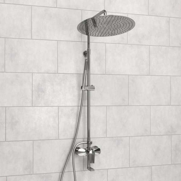 Душевая система (стойка) WasserKRAFT A166.117.137.087.CH хромоникель фото