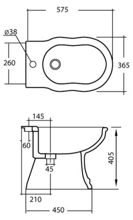 Биде напольное Cezares Royal Palace CZR-804 фото