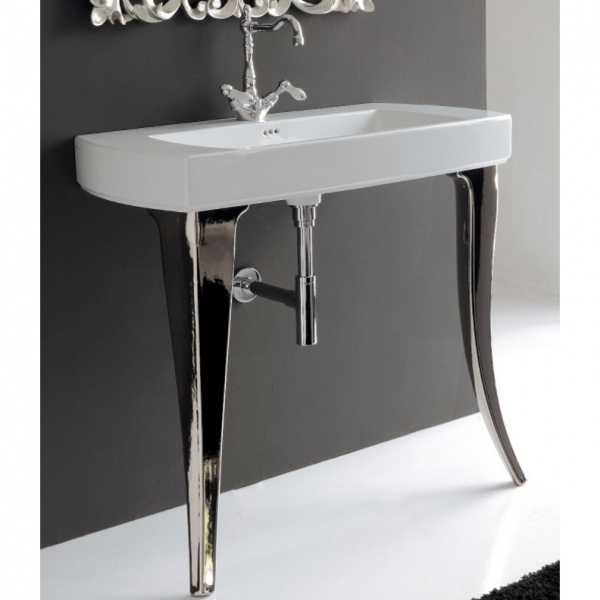 Раковина с металлическими ножками Artceram Jazz JZL001 01 00/ JZ21bi*1 фото