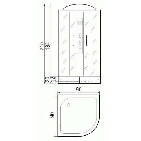 Душевая кабина River Dunay 90/26 ТН фото
