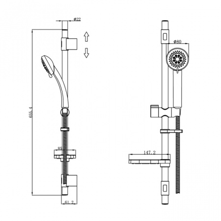 Душевой гарнитур Iddis Shower Set TSH1501 фото