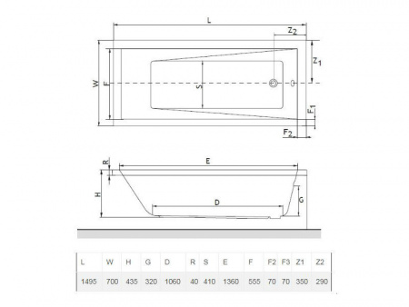 Акриловая ванна Excellent Wave 150x70 WAEX.WAV15WH фото