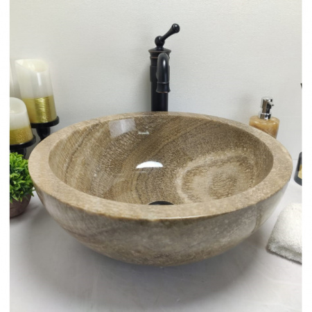 Накладная раковина из оникса Indo Bowl Sunset Medium BO-00018 фото