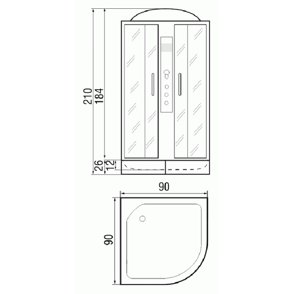 Душевая кабина River Dunay 90/26 МТ фото