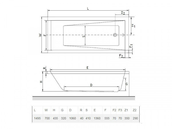Акриловая ванна Excellent Wave 150x70 WAEX.WAV15WH фото