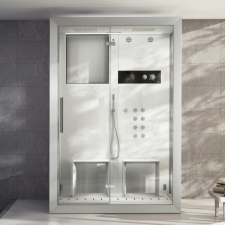 Душевая кабина Jacuzzi Frame In2 150x110 9448-27219 Белый SX фото