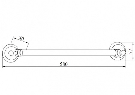 Полотенцедержатель Boheme Hermitage Chrome 10381 фото