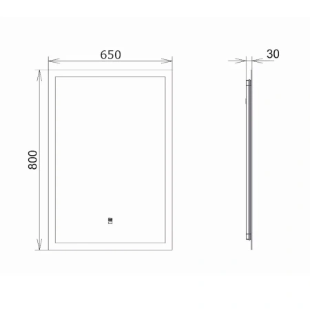 Зеркало с подсветкой, сенсорным выключателем Comforty Эдельвейс 65 00-00014153 фото