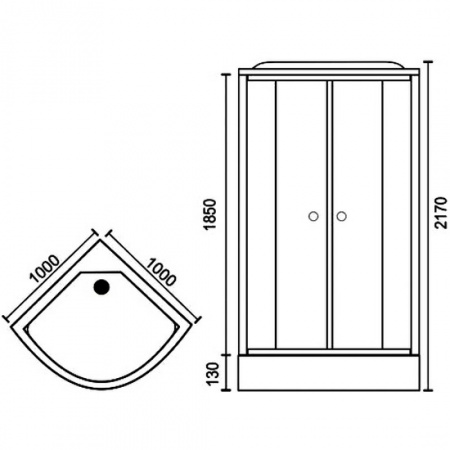 Душевая кабина Royal Bath НК RB100HK7-BT-CH 100x100 фото