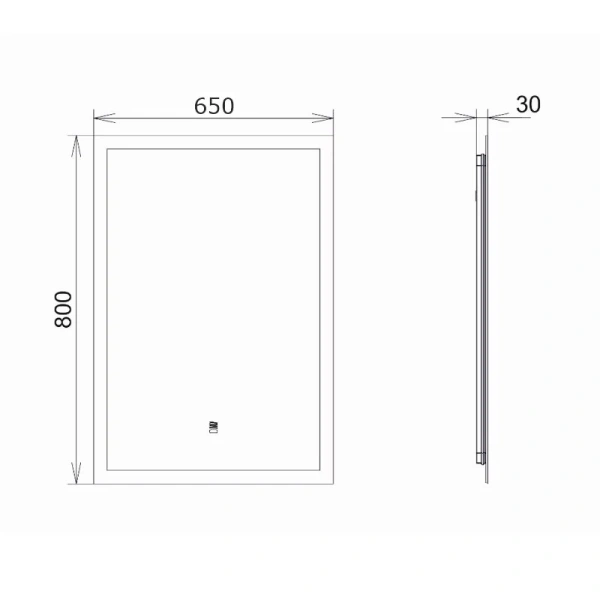 Зеркало с подсветкой, сенсорным выключателем Comforty Эдельвейс 65 00-00014153 фото