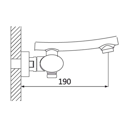 Смеситель для ванны с душем Oute T78 T7802 фото