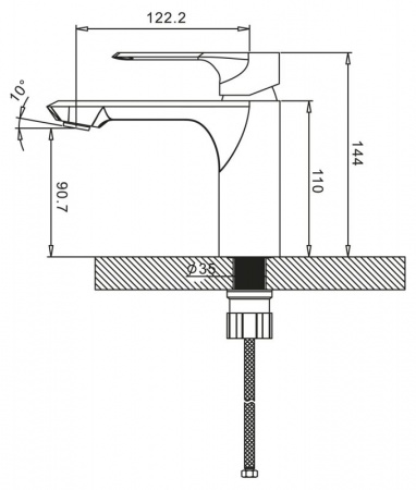 Смеситель для раковины BelBagno Bocco BOC-LVM-CRM фото