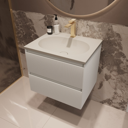 Тумба под раковину Vincea Welle 60 VMC-2WL600MW M.White Soft-touch фото
