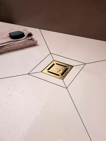 Душевой трап Berges Wasserhaus Platz Norma 092159 15x15 см, золото фото