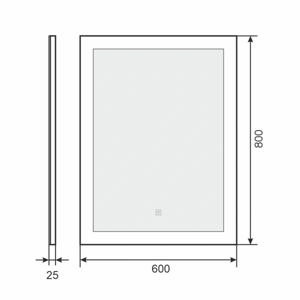 Зеркало с подсветкой, сенсорным выключателем и подогревом Uperwood Barsa 2920205443 60x80 фото