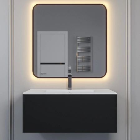 Тумба под раковину Uperwood Parma 85 3930205467 черная фото