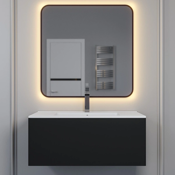 Тумба под раковину Uperwood Parma 85 3930205467 черная фото